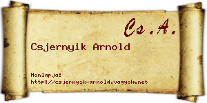 Csjernyik Arnold névjegykártya