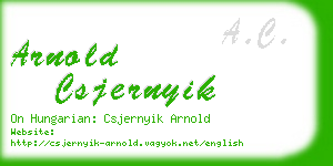 arnold csjernyik business card